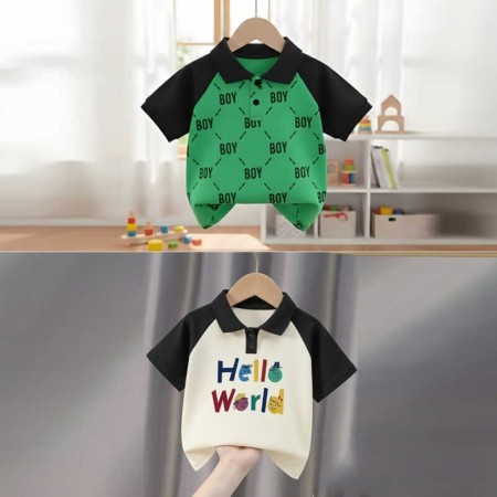 Stylish cotton Polo t-shirt combo for boys=HZ-640